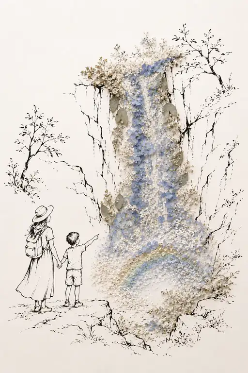 Rainbow at the Foot of the Blue Cascade