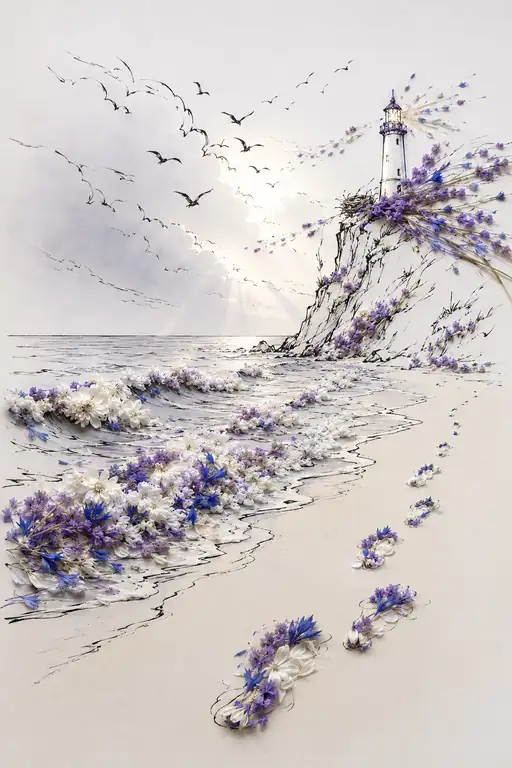 Light from the Headland and Footsteps on the Sand