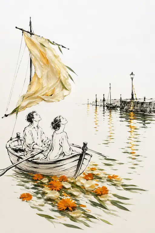Drifting Beneath the Golden Sail