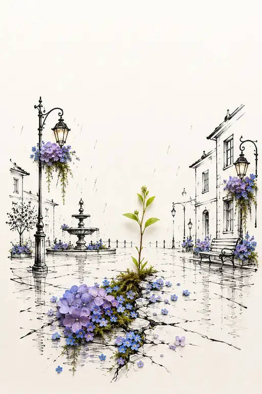 Resurgence in the Rain-Washed Square