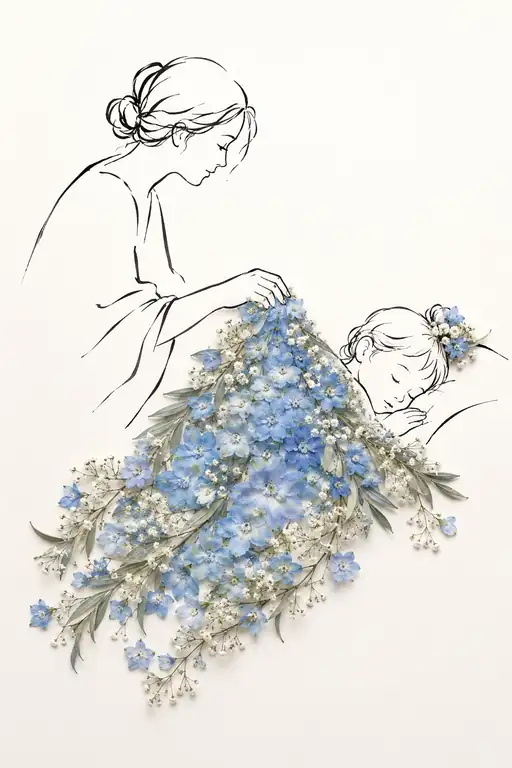 Quilt of Gentle Blue Slumber