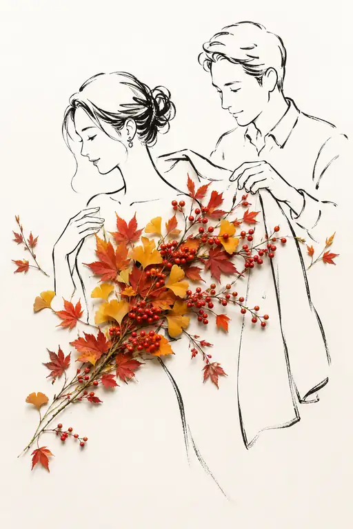 A Gentle Shawl of Autumn Embers