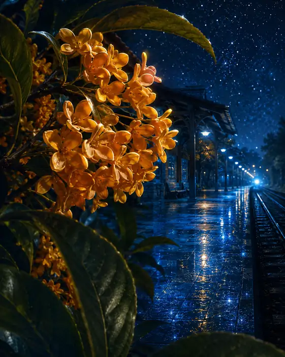 Platform of Stars and Amber Light
