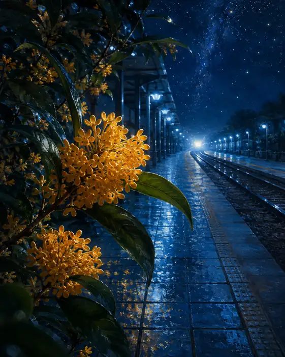 Nocturne on the Wet Platform