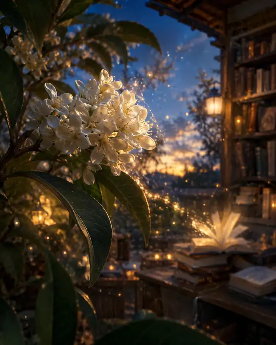 Spells of White Blossom and Open Pages