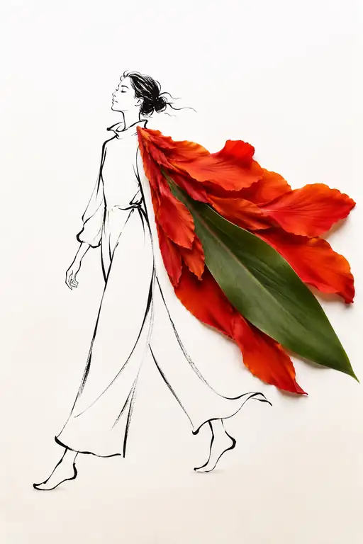 Stride of the Crimson Plumage