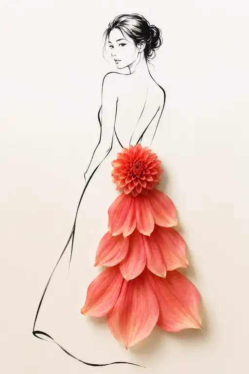Cascade of Coral Dahlia
