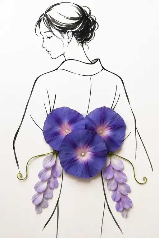The Morning Glory Obi and Downcast Eyes