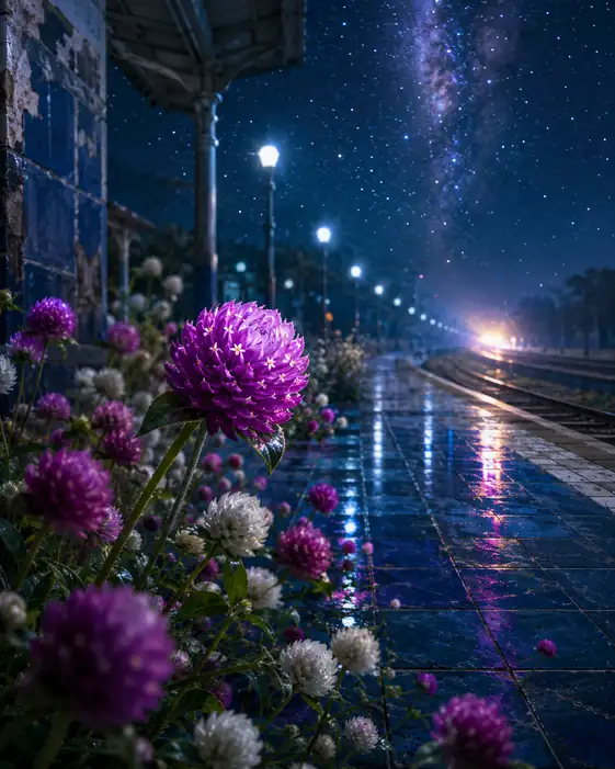 Night Train Under the Milky Way and Amaranth