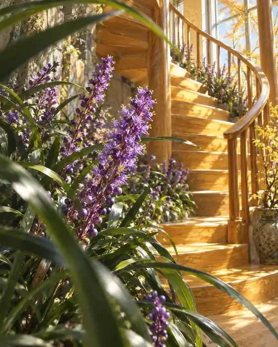 Ascending in Purple and Gold