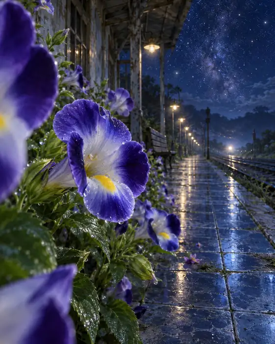 Platform Bloom Beneath the Milky Way