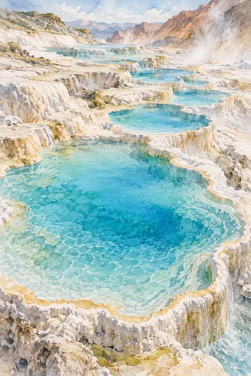 Cascade of Turquoise Springs