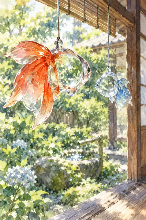 硝子の涼、風の音