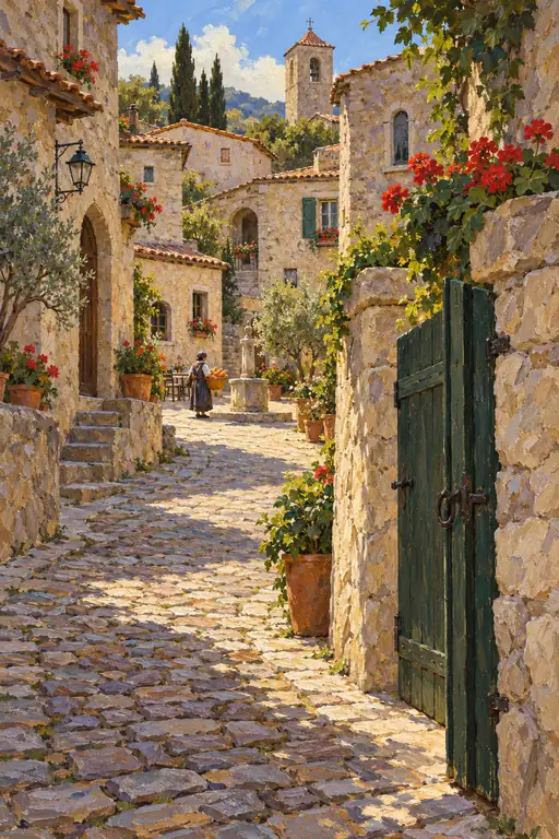 Sun-Baked Stones of the Old Village