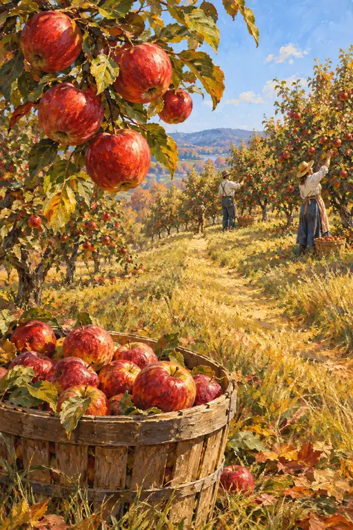 Bountiful Hill of Scarlet and Gold