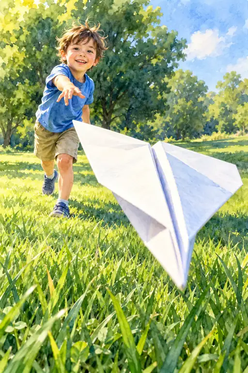 青空を駆ける白い翼、幼き日の夢