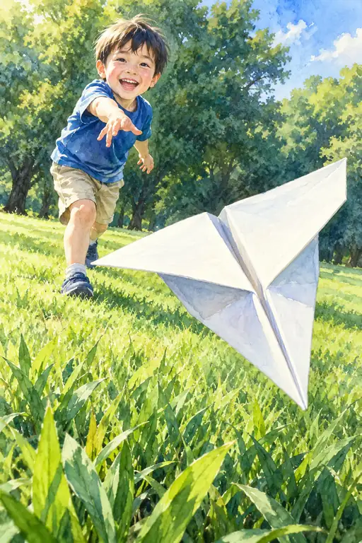 夏風を追って、僕らの紙飛行機