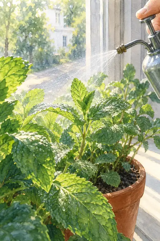 Morning Mist on Green Mint