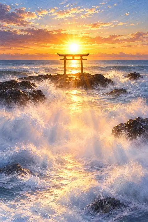 Sacred Gate Bearing the Rising Sun