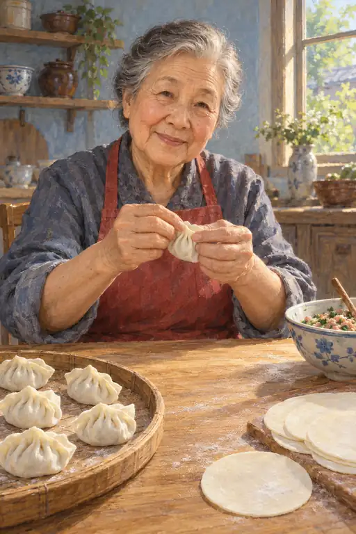 Folds of a Grandmother's Care