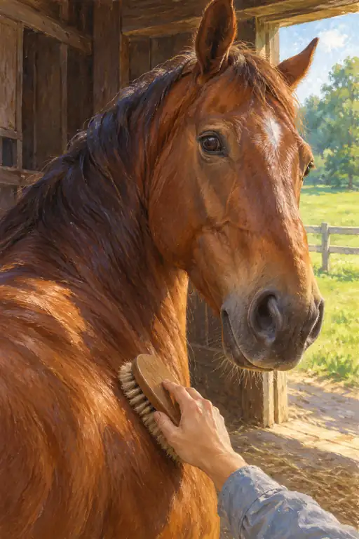 Brushing the Chestnut Coat