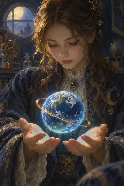 Cradle of the Blue World in Gentle Palms