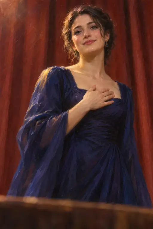Grateful Heart in the Glow of the Crimson Curtain