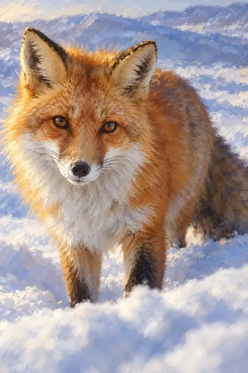 Amber Gaze in the Silent Frost