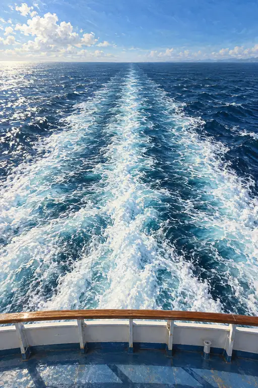 Trace of the Departing Blue