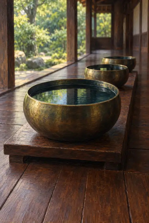 Three Basins of Monastic Stillness
