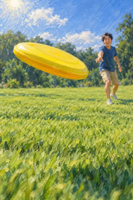 夏空を翔ける黄色いディスク