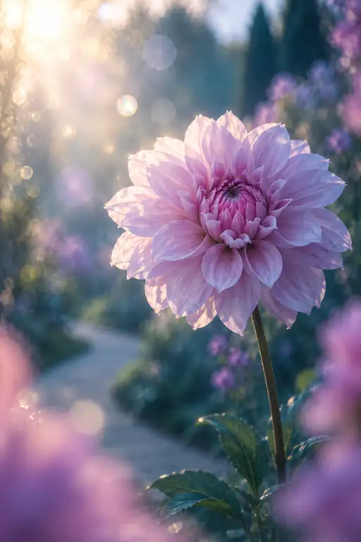 朝露の庭に目覚める花冠