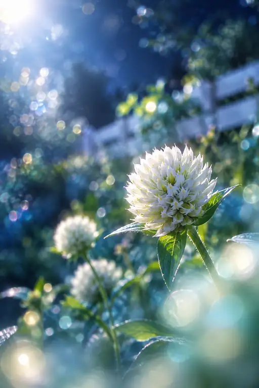 Silver Globe in the Sapphire Morning