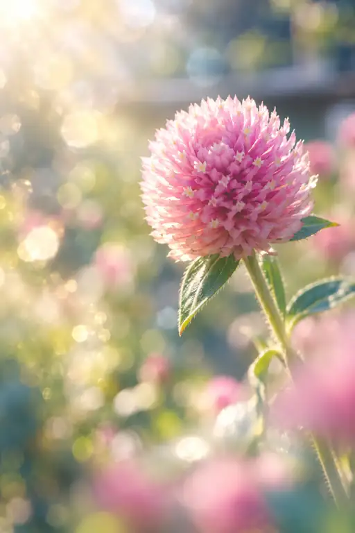 Blush Globe in the Sunlit Bed