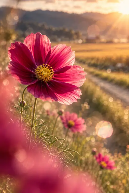 Magenta Cosmos Above the Golden Fields