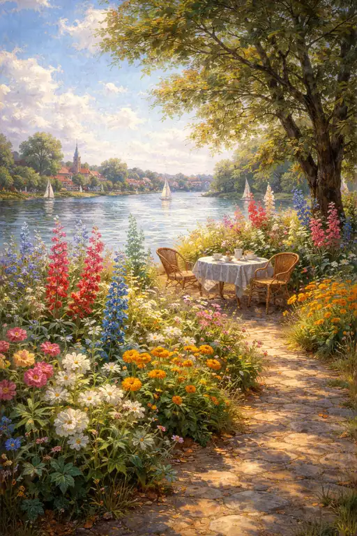 An Ideal Afternoon Beyond the Blooming Path