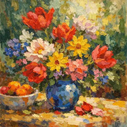 Vitality in Blue and Bloom