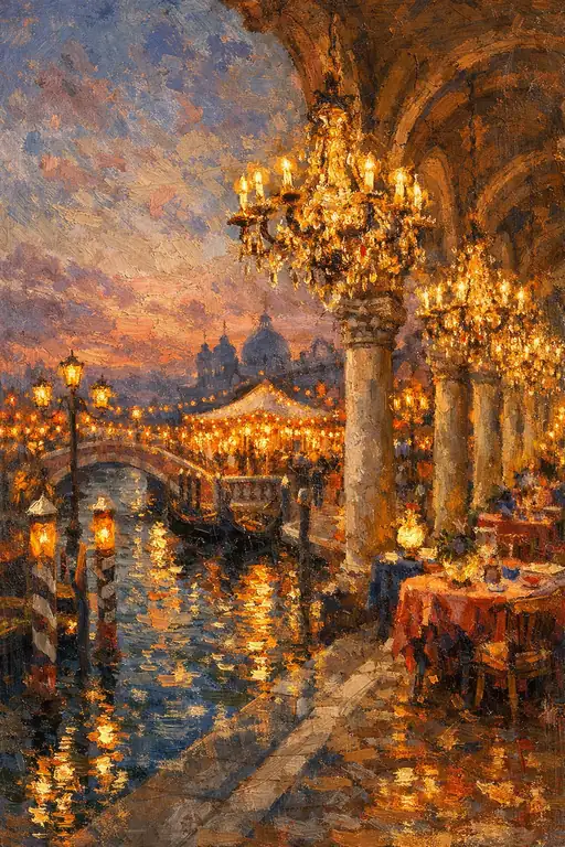 Golden Echoes of Venetian Dusk