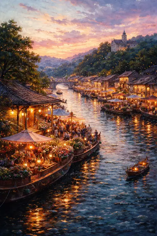 A Lullaby of Lanterns on the Twilight Tide