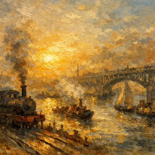 The Sunlit Symphony of Steel and Steam