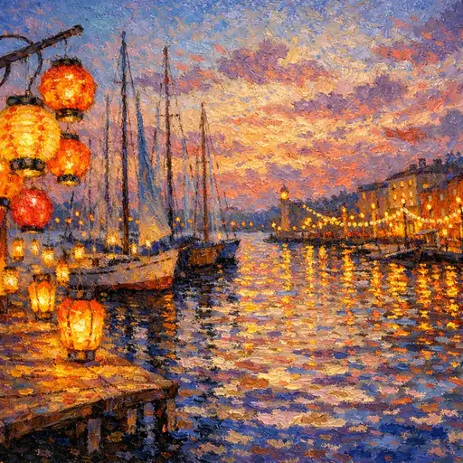 The Glowing Sails of Twilight's Rest