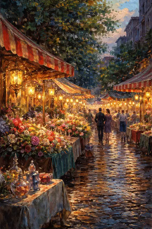 Golden Embers of the Midnight Market