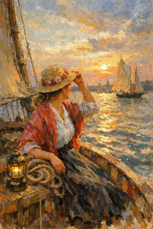 Golden Whispers of the Twilight Sea