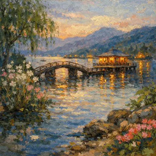 Golden Solace at the Edge of Twilight