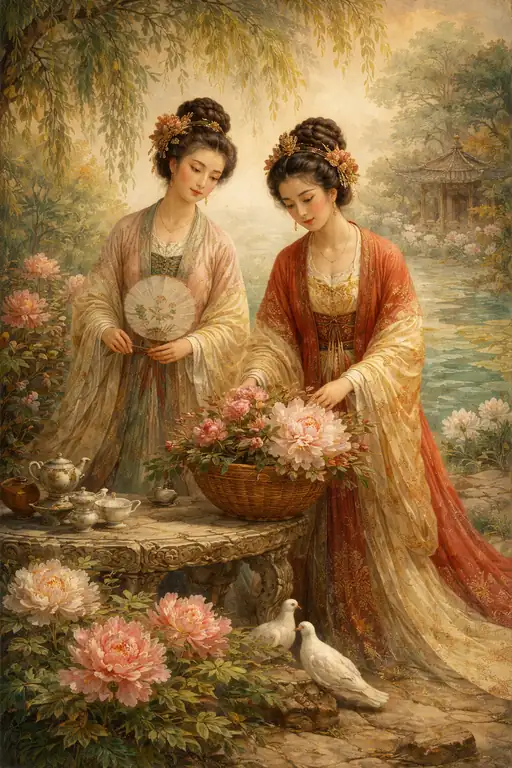Grace Woven in Peonies and the Soft Sigh of Doves