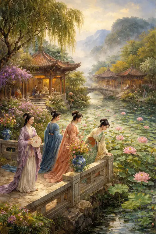 Secret Whispers Bestowed Upon Lotus Petals — The Lingering Echoes of Silk in an Ancient Garden