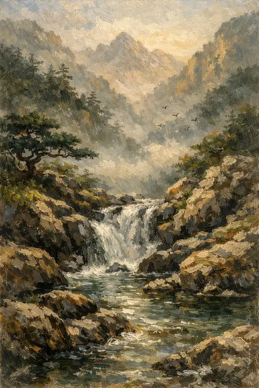 A Timeless Melody of the Cascading Falls