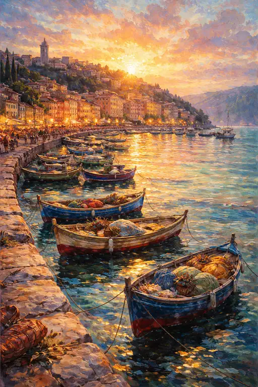 Golden Embrace of the Evening Tide