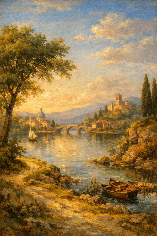 Golden Harmony of the River Castle