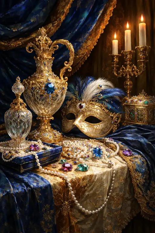 Echoes of Silence in Sapphire and Gold